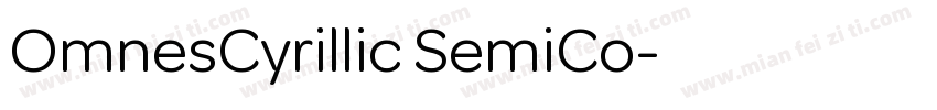 OmnesCyrillic SemiCo字体转换